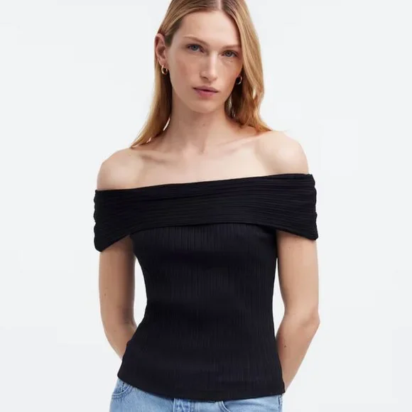 Madewell | Tops | Nwt Madewell Ribbed Offtheshoulder Top | Poshmark